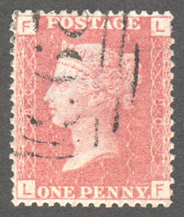 Great Britain Scott 33 Used Plate 80 - LF - Click Image to Close